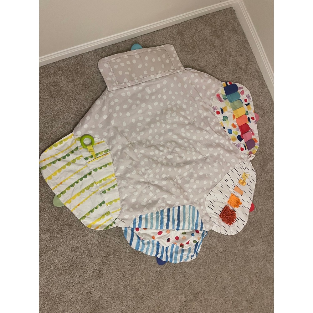 Lovevery The Play Gym Replacement Mat Sensory Tummy Time Gray White Polka Dot
